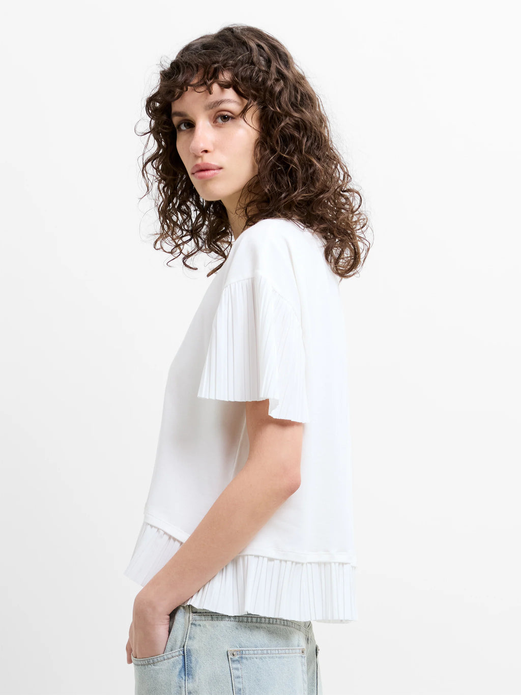 Rallie Plisse Trim T-Shirt