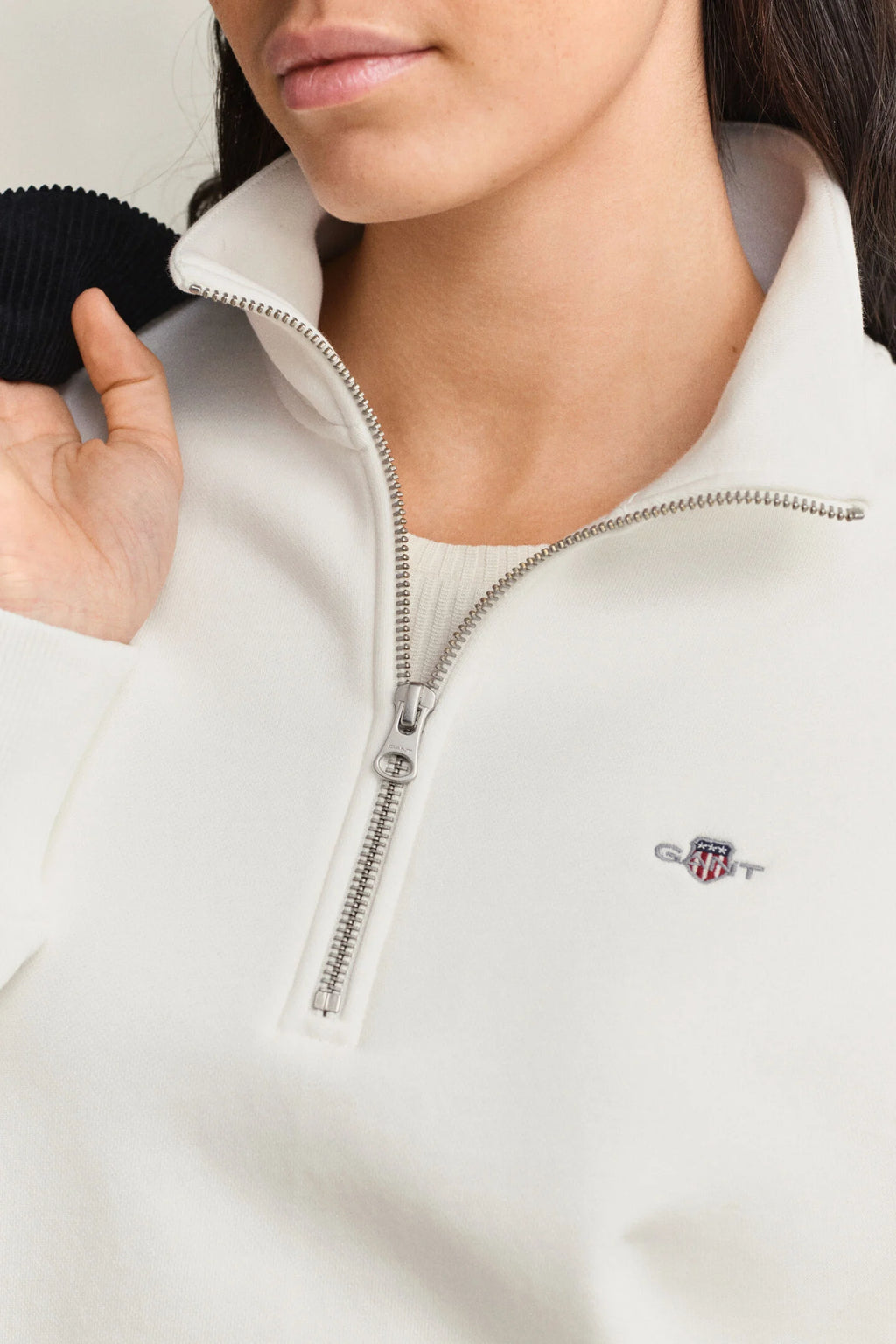 Eggshell Shield Half Zip Sweatshirt