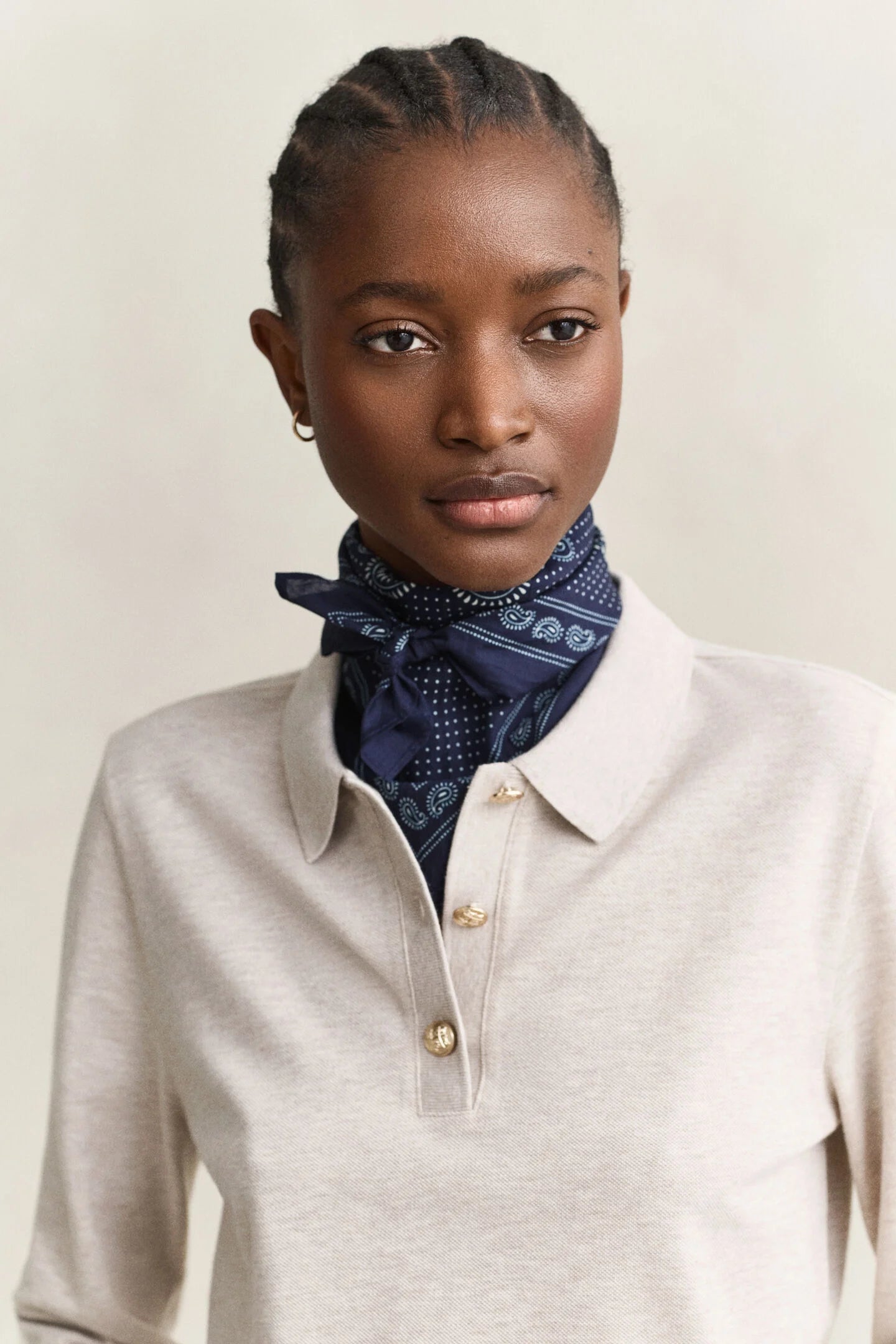 Piqué Polo Long Sleeve Top