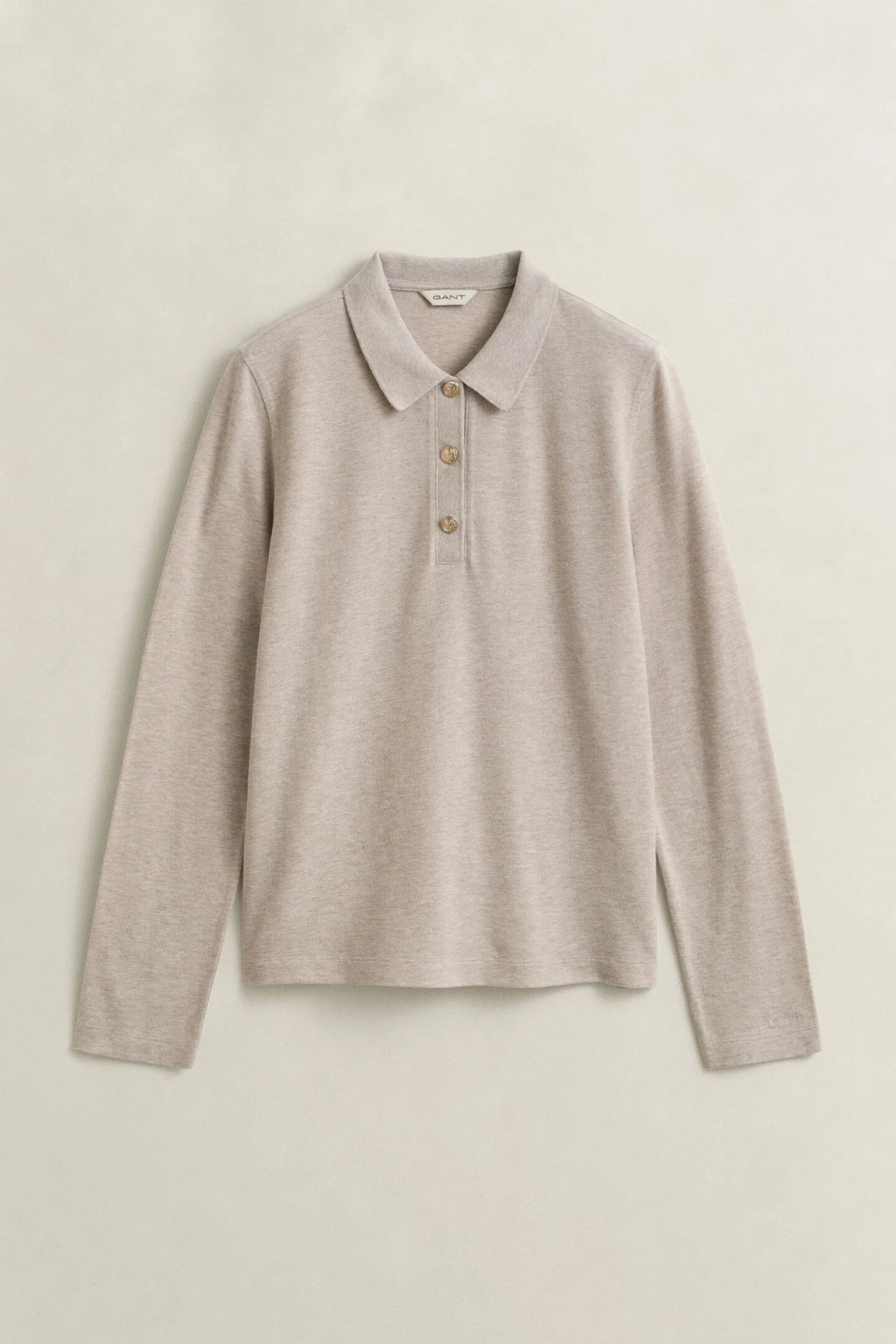 Piqué Polo Long Sleeve Top