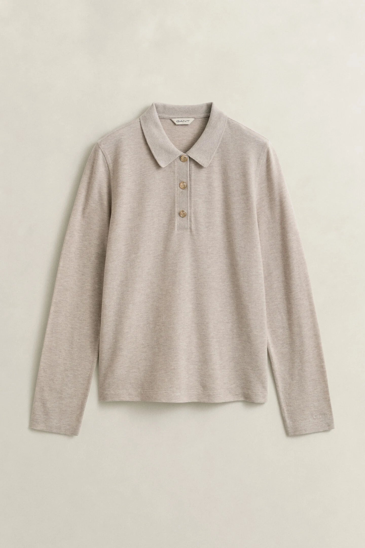 Piqué Polo Long Sleeve Top