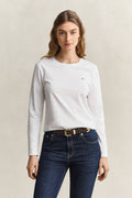 White Regular Long Sleeve Jersey Tee