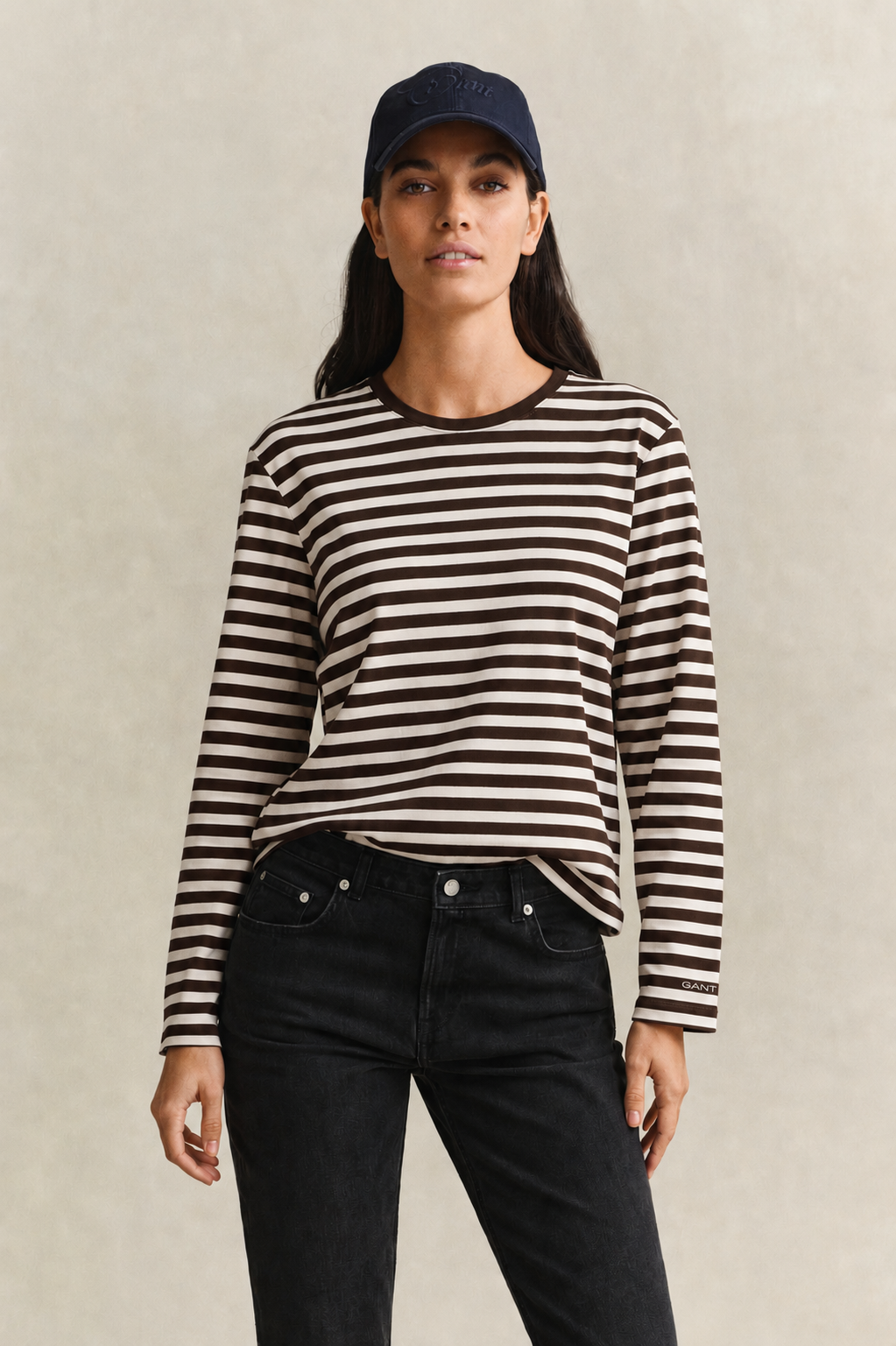 Slim Stripe Chocolate T-Shirt