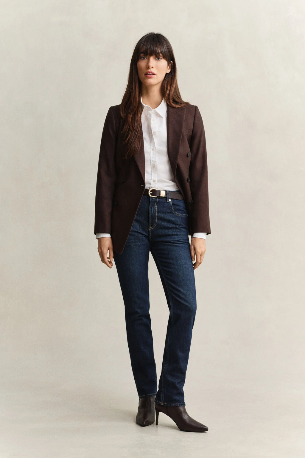Straight Leg Stretch Worn Denim Jeans