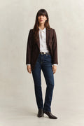 Straight Leg Stretch Worn Denim Jeans