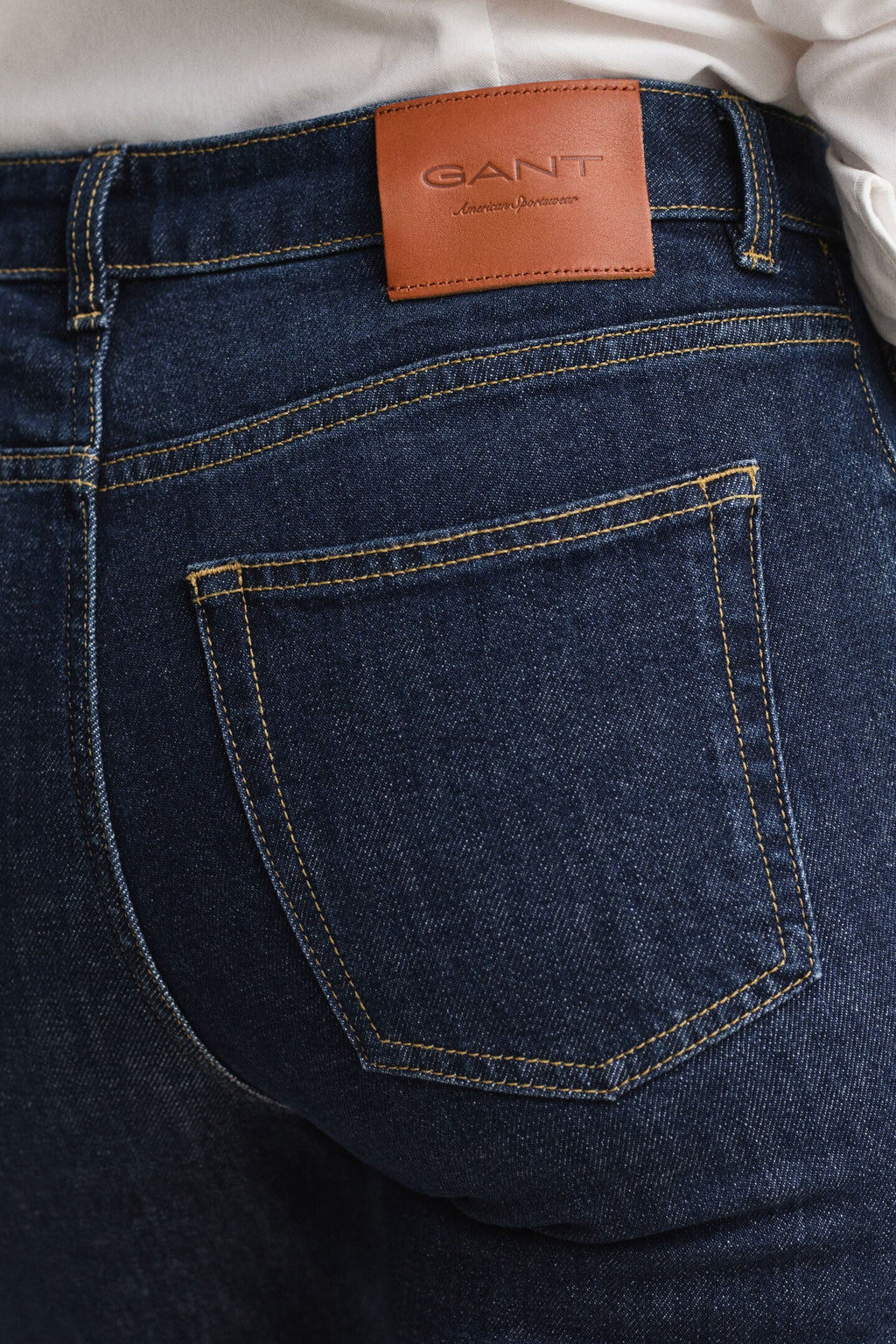 Straight Leg Stretch Worn Denim Jeans