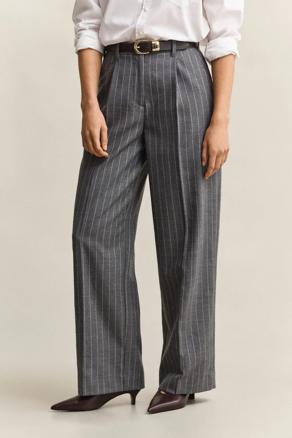 Pinstripe Wool Pants