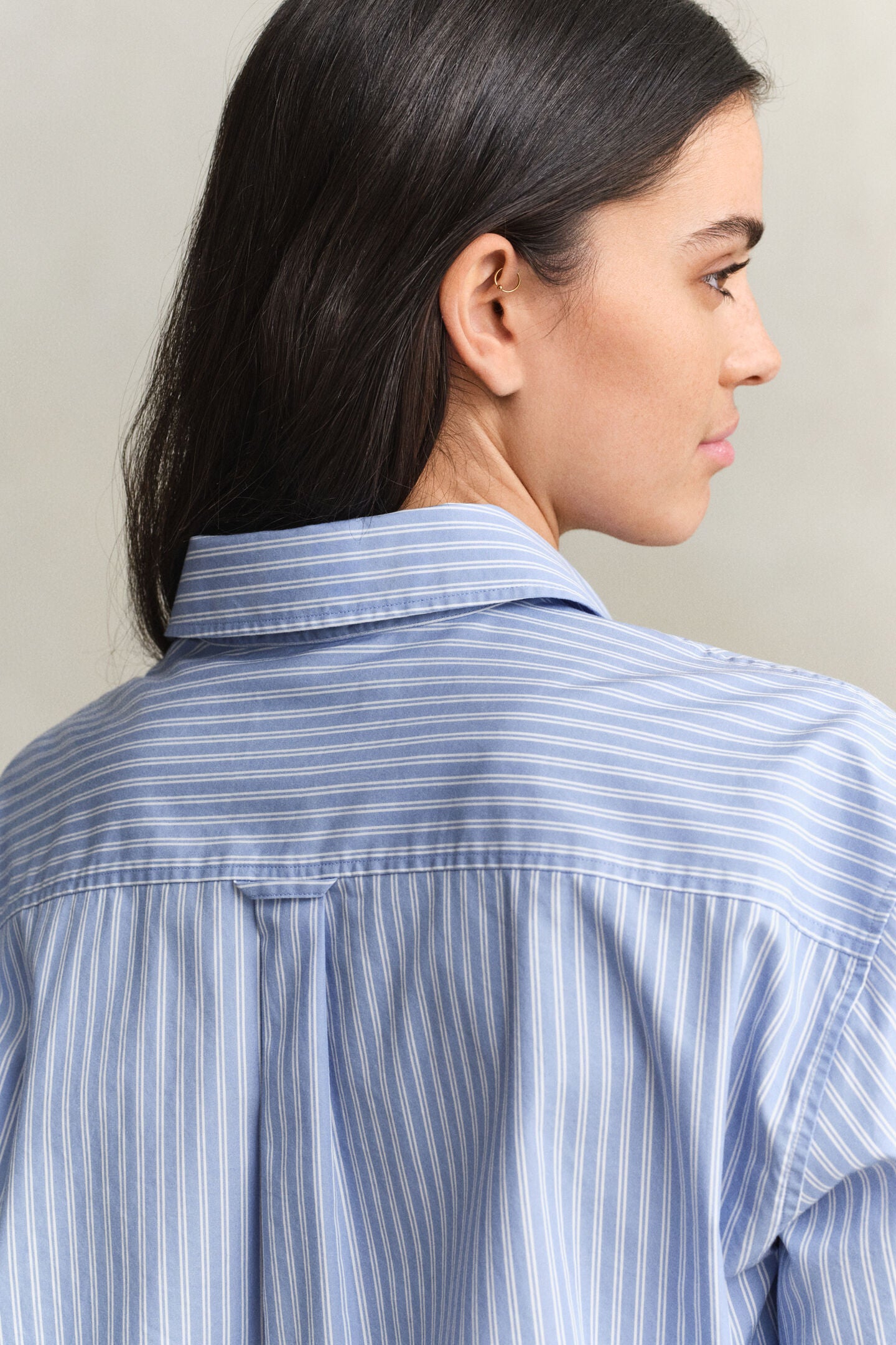 Relaxed Fit Striped Classic Poplin Shirt