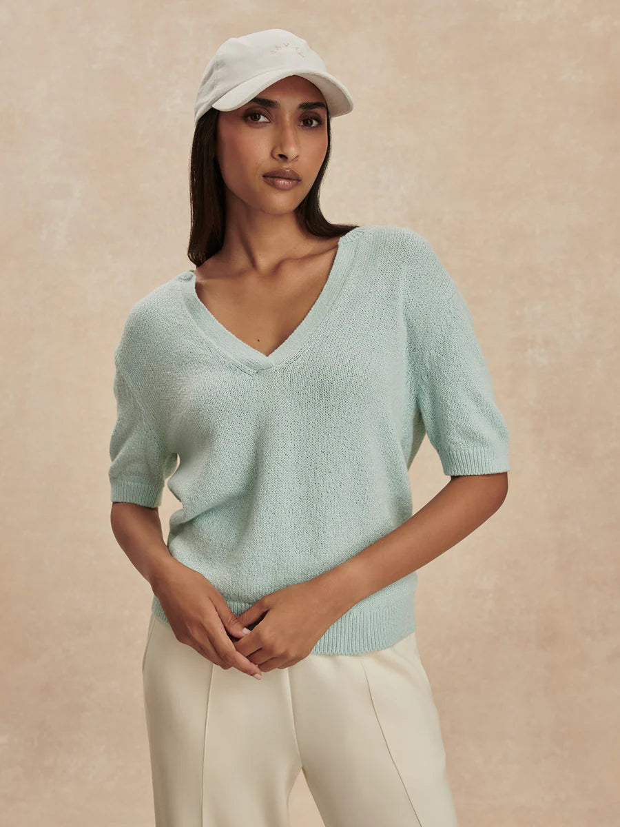 The Palmer Mint Knit Top