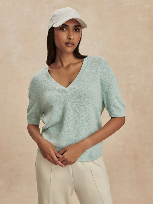 The Palmer Mint Knit Top