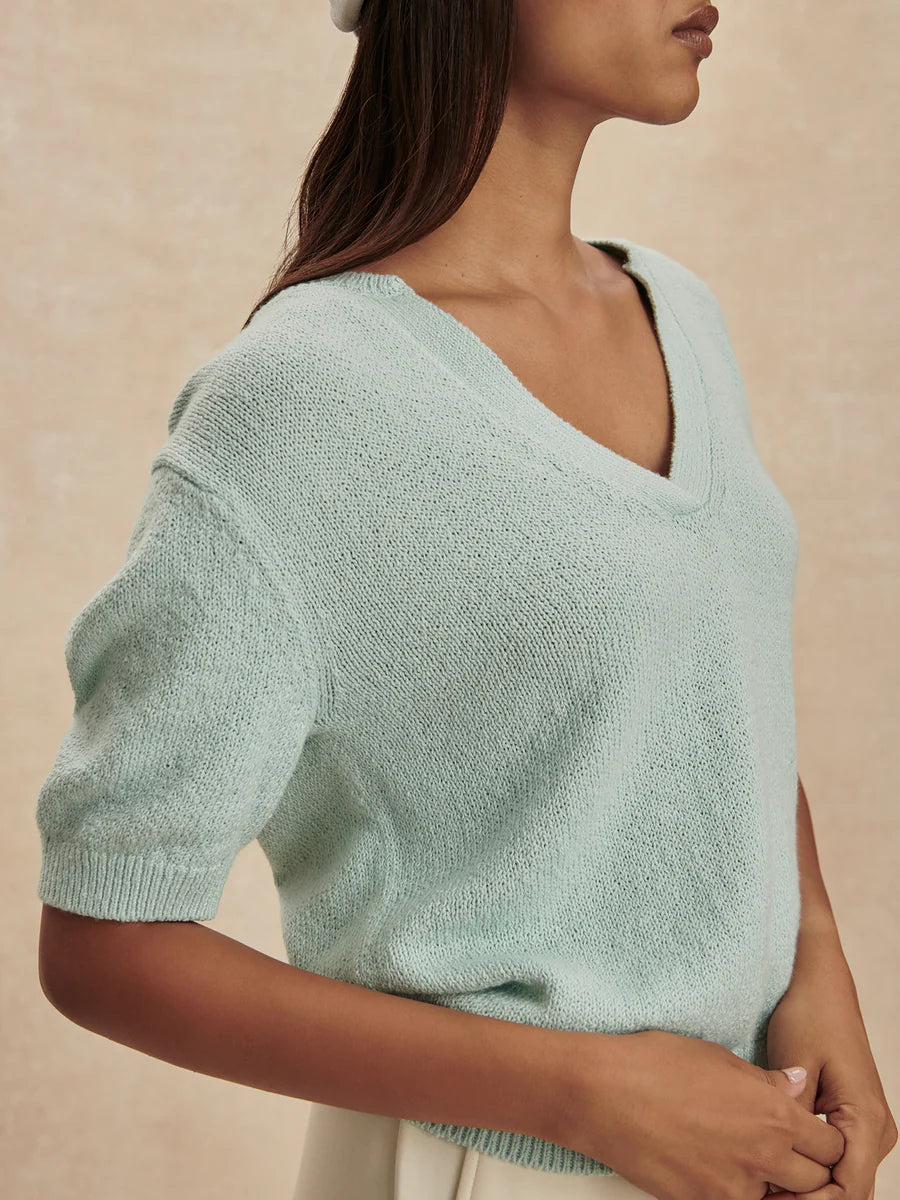 The Palmer Mint Knit Top
