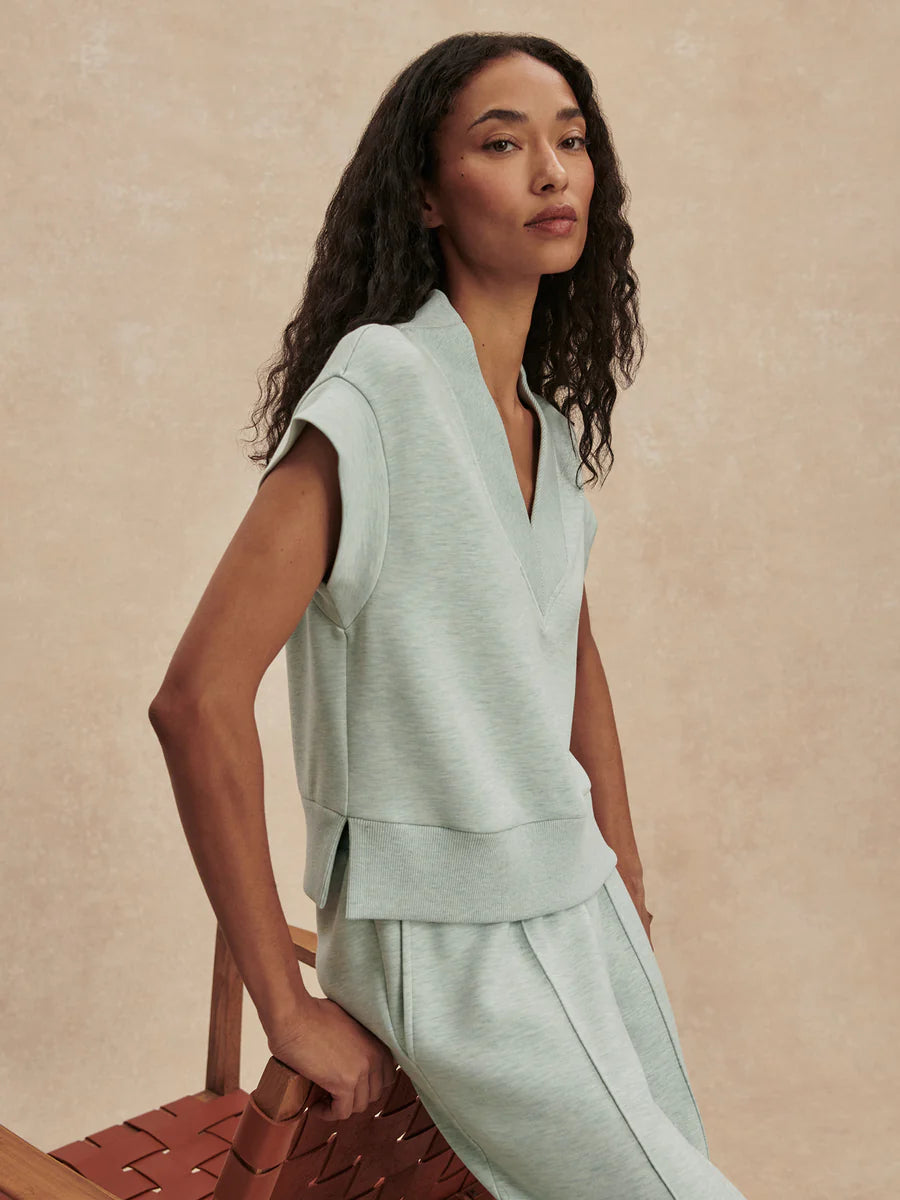 Gracee Mint Marl V-Neck Tank
