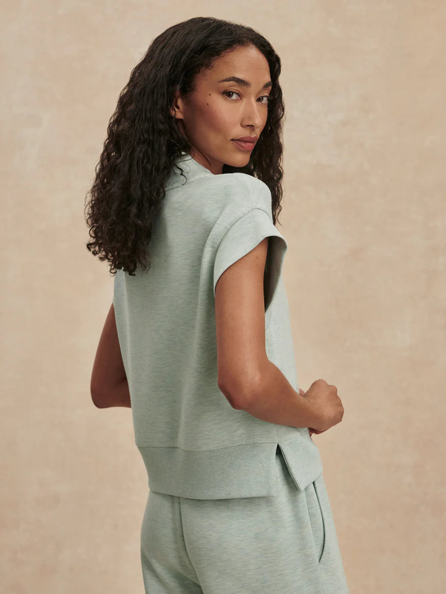 Gracee Mint Marl V-Neck Tank