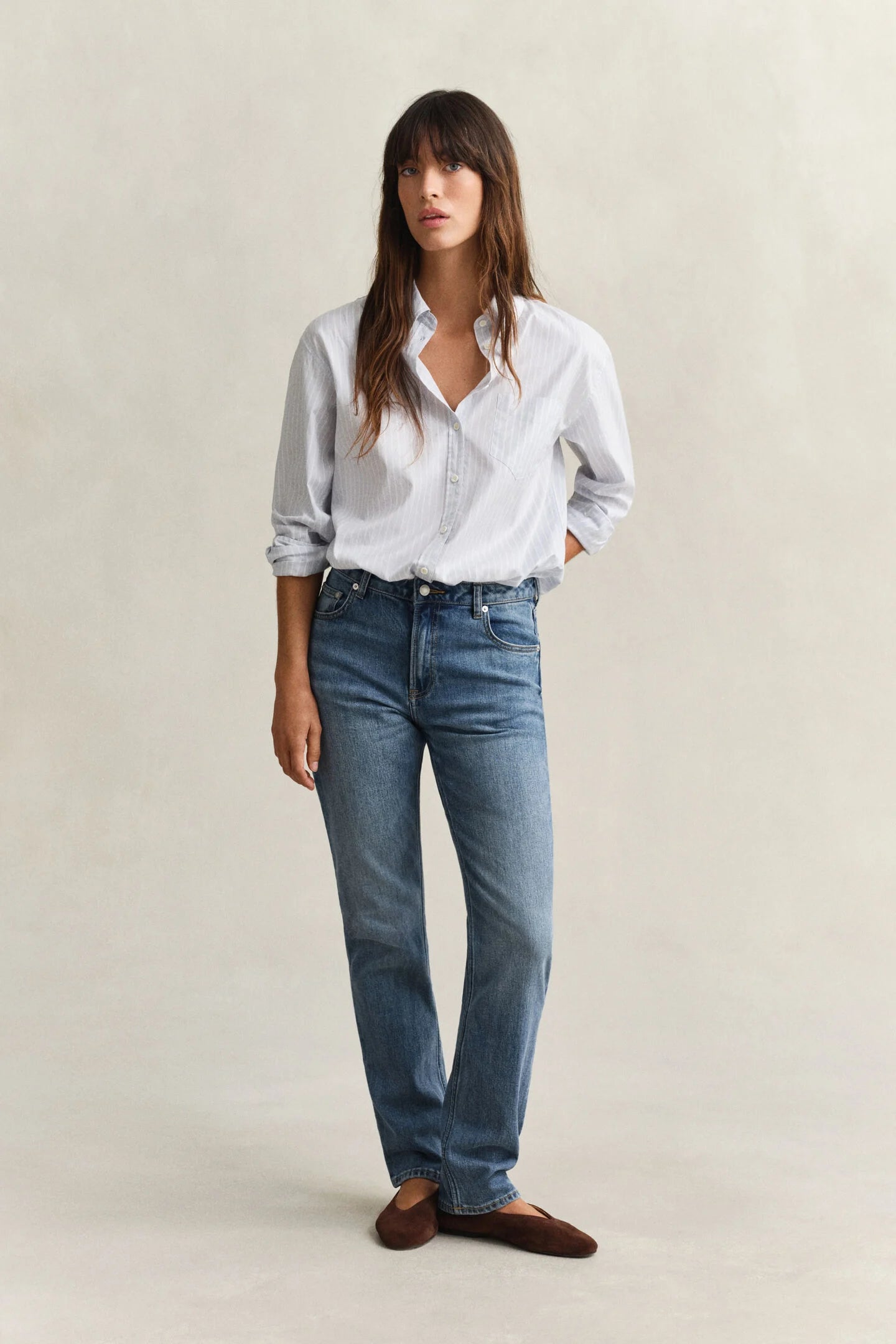 The Slim Leg Light Denim Jeans