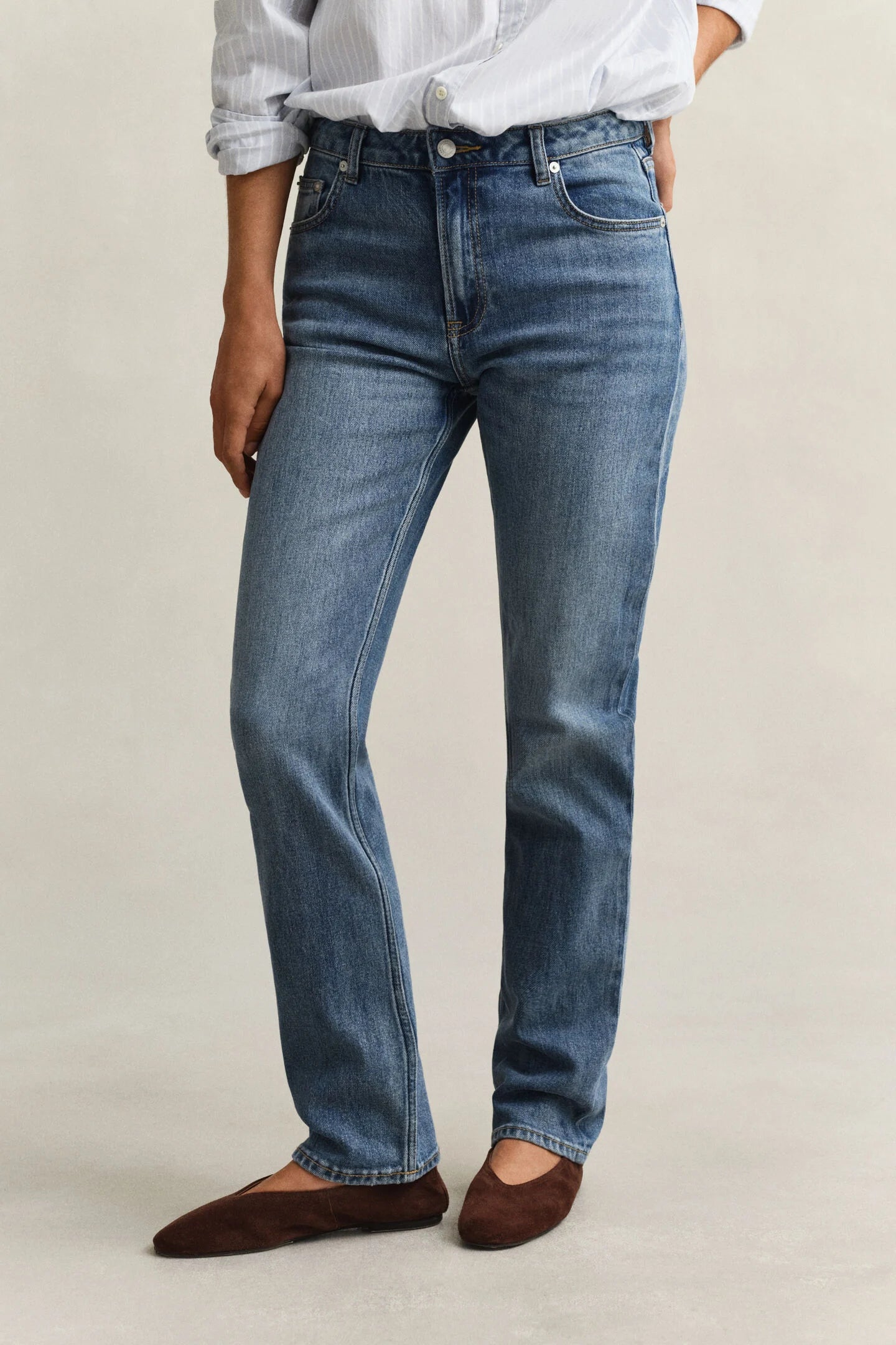 The Slim Leg Light Denim Jeans