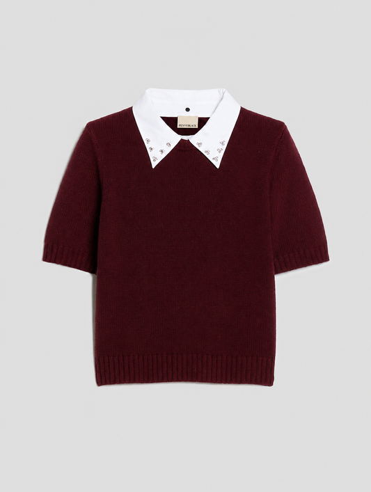 The Burgundy Sparkle Mockable Knit