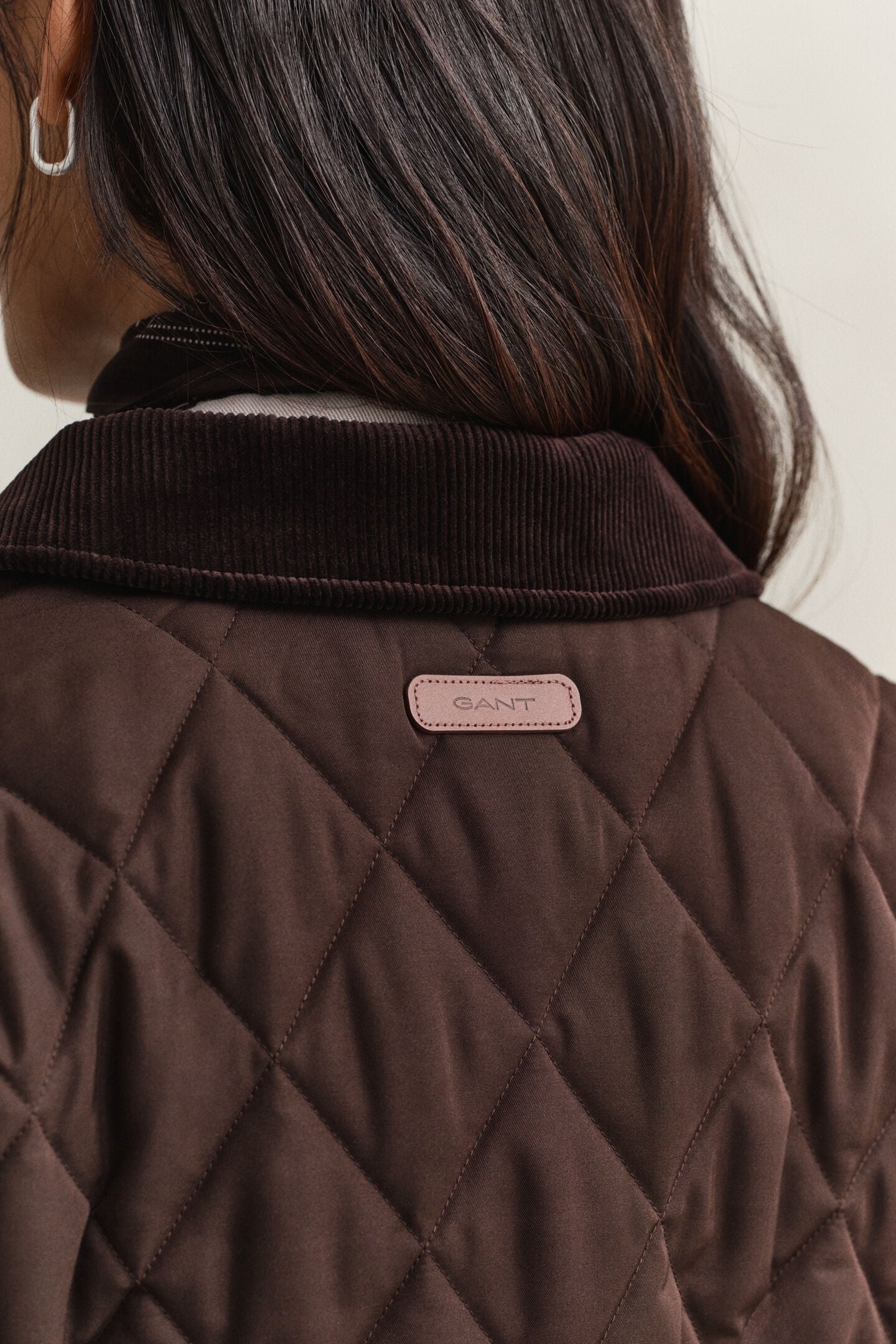 Fitted Chocolate Quilted Jacket