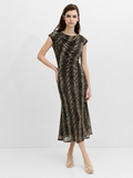 The Lola Python Print Mesh Dress