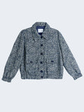 Denim Blue Herringbone Jacket