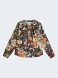 Leah Floral Print Satin Blouse