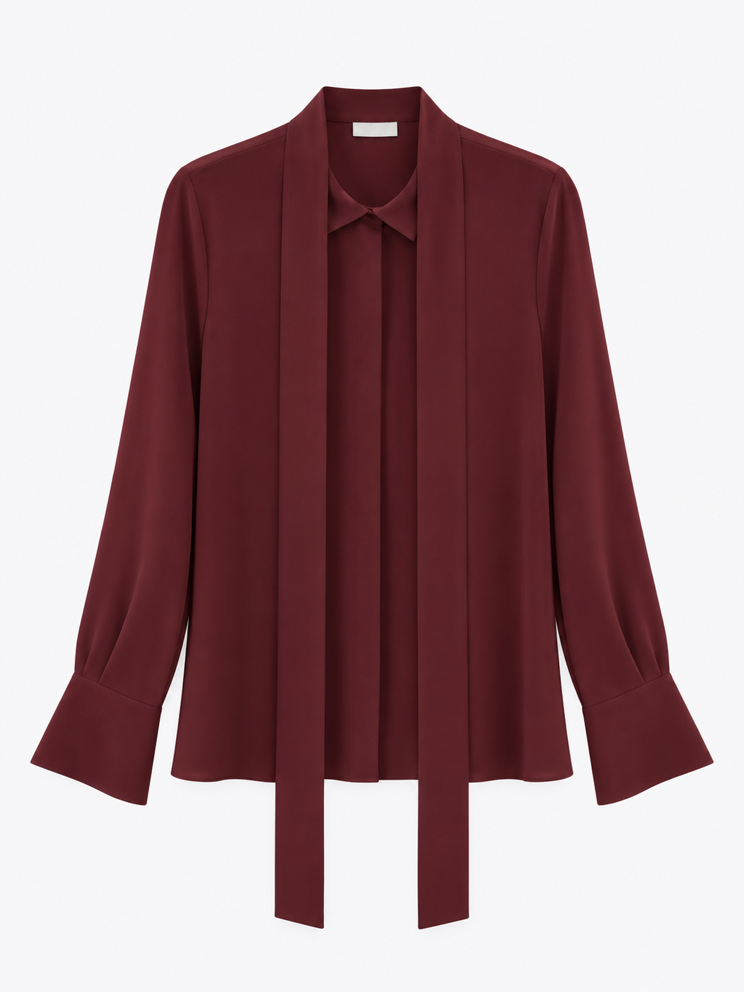 The Burgundy Tie Bow Blouse