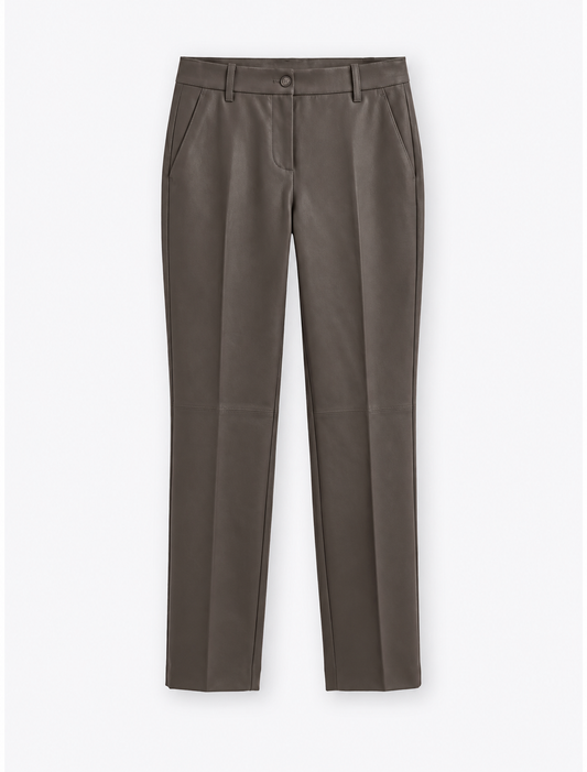 Puro Mocha Grey PU Trousers