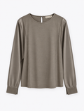 Puro Tortora Silk Sleeve Blouse