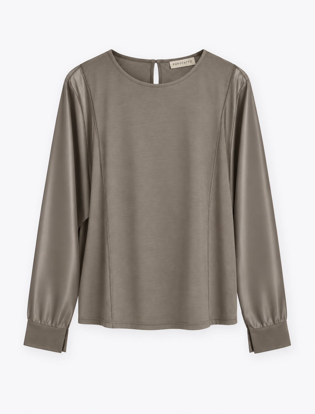 Puro Tortora Silk Sleeve Blouse