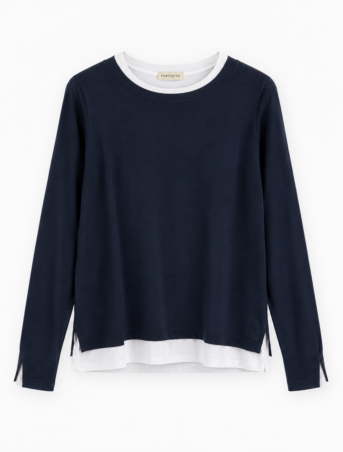 Puro Petrol Blue Layered Jersey Top