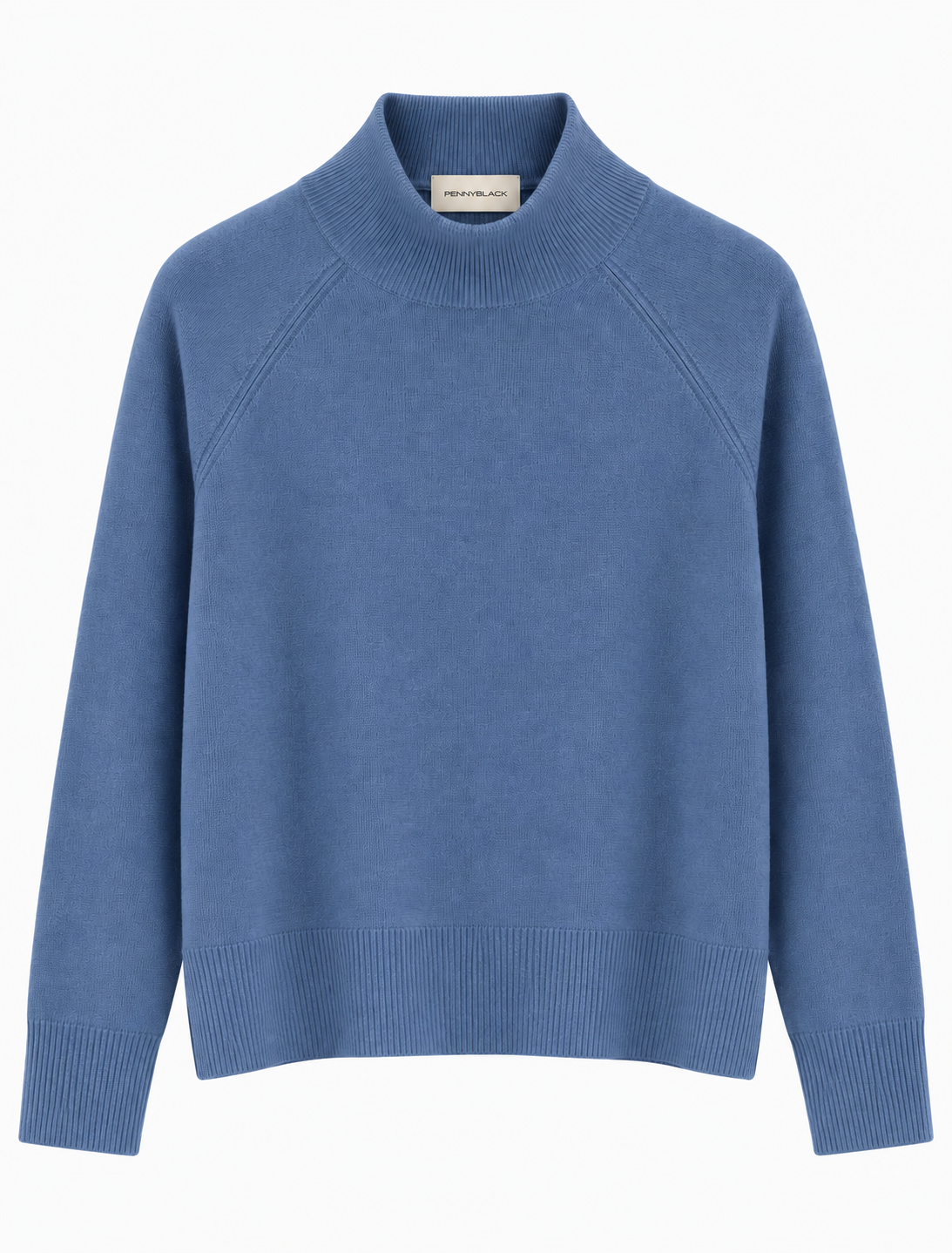 Turtle Neck Blue Knit