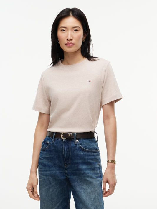 Interlock Boxy Light Camel Tee