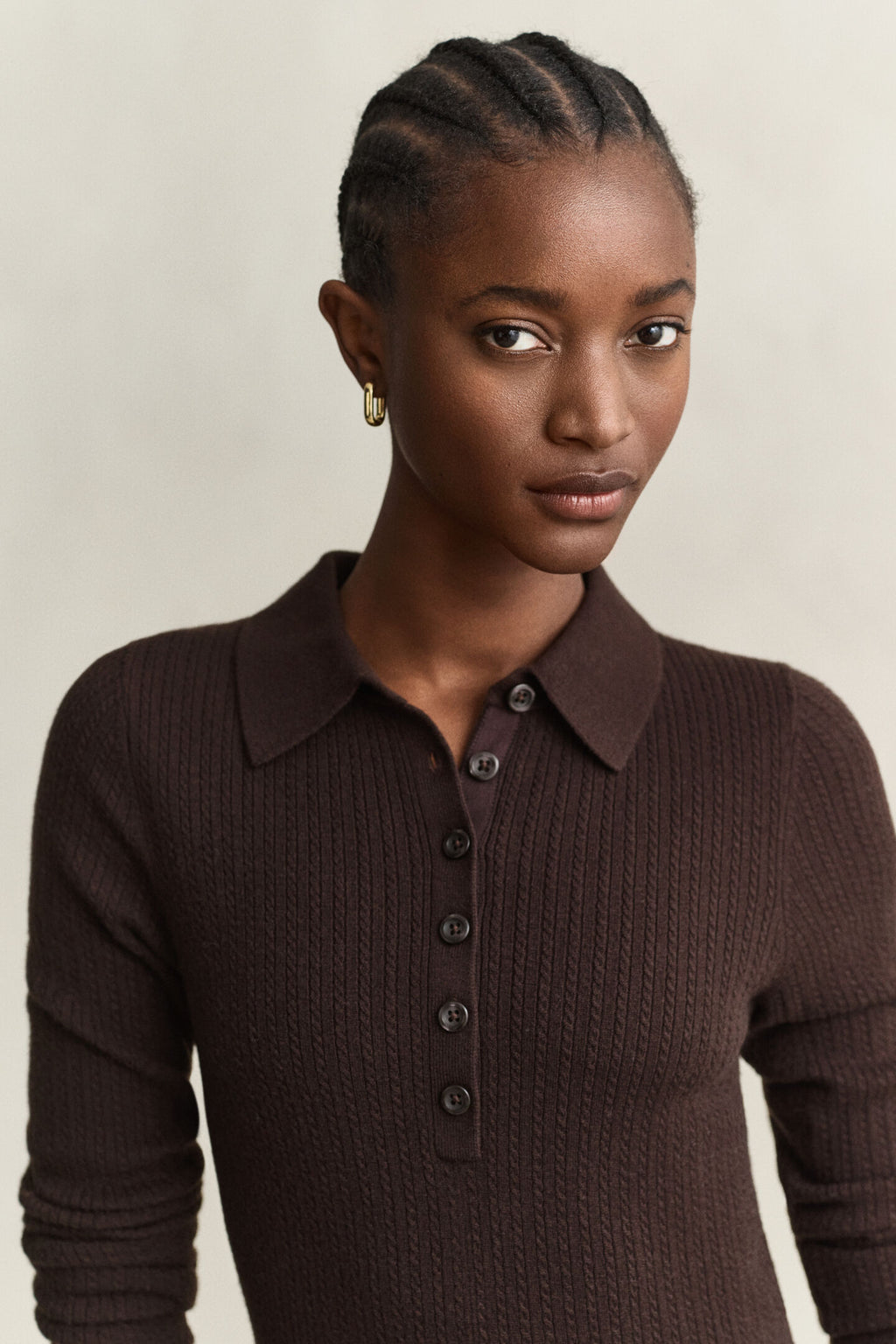 Deep Chocolate Cable Knit Dress