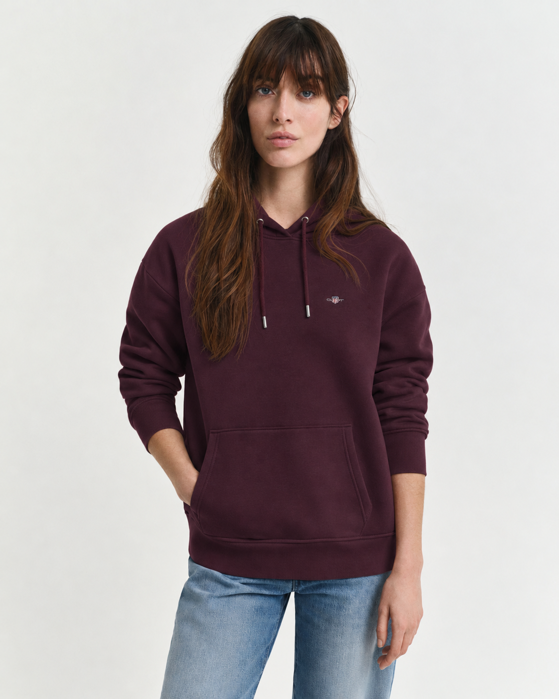 The Shield Dark Wine Hoodie
