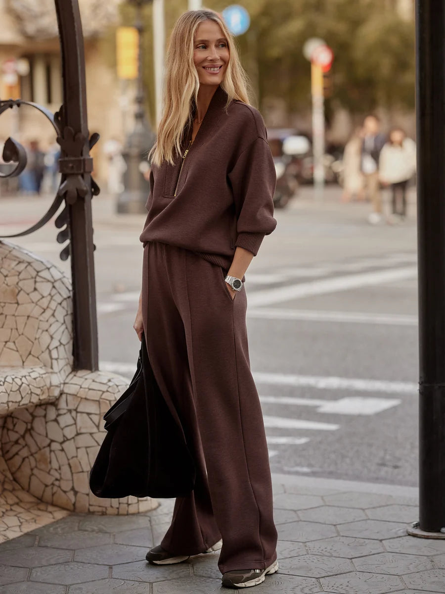 The Coffee Bean Marl Wide Leg Pant 30"