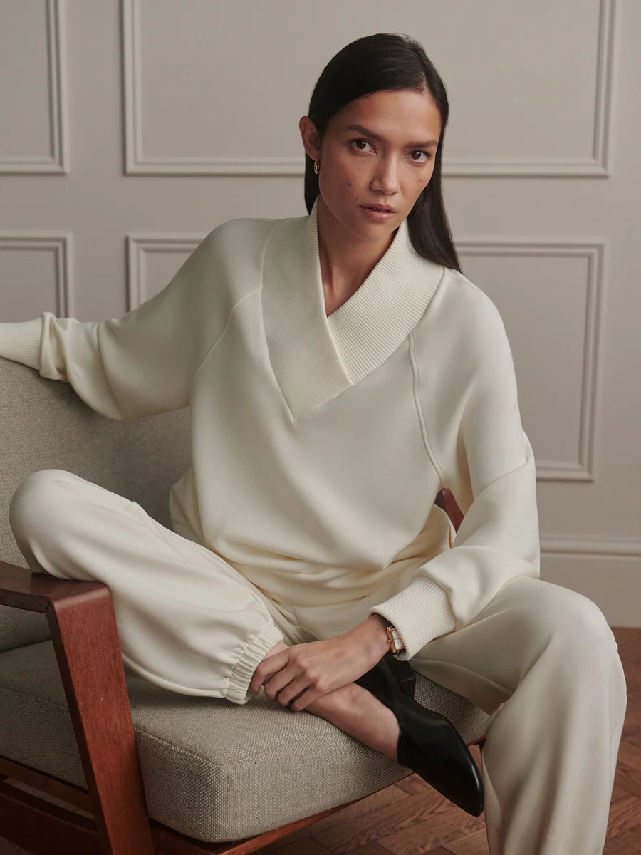 Macie Pristine Zip-Hem Sweater
