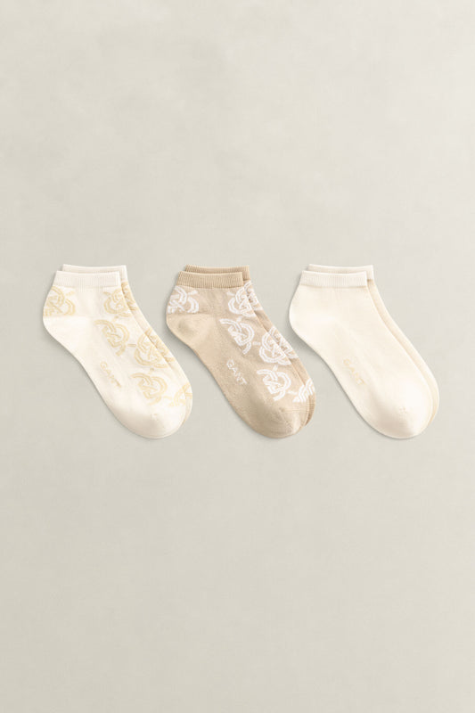 3 Pack Ankle Beige GANT Socks