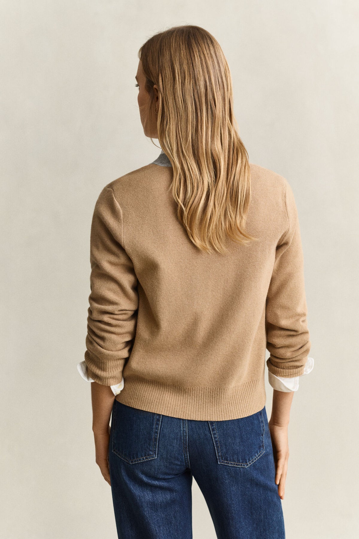 Contrast Colour V-Neck Cardigan