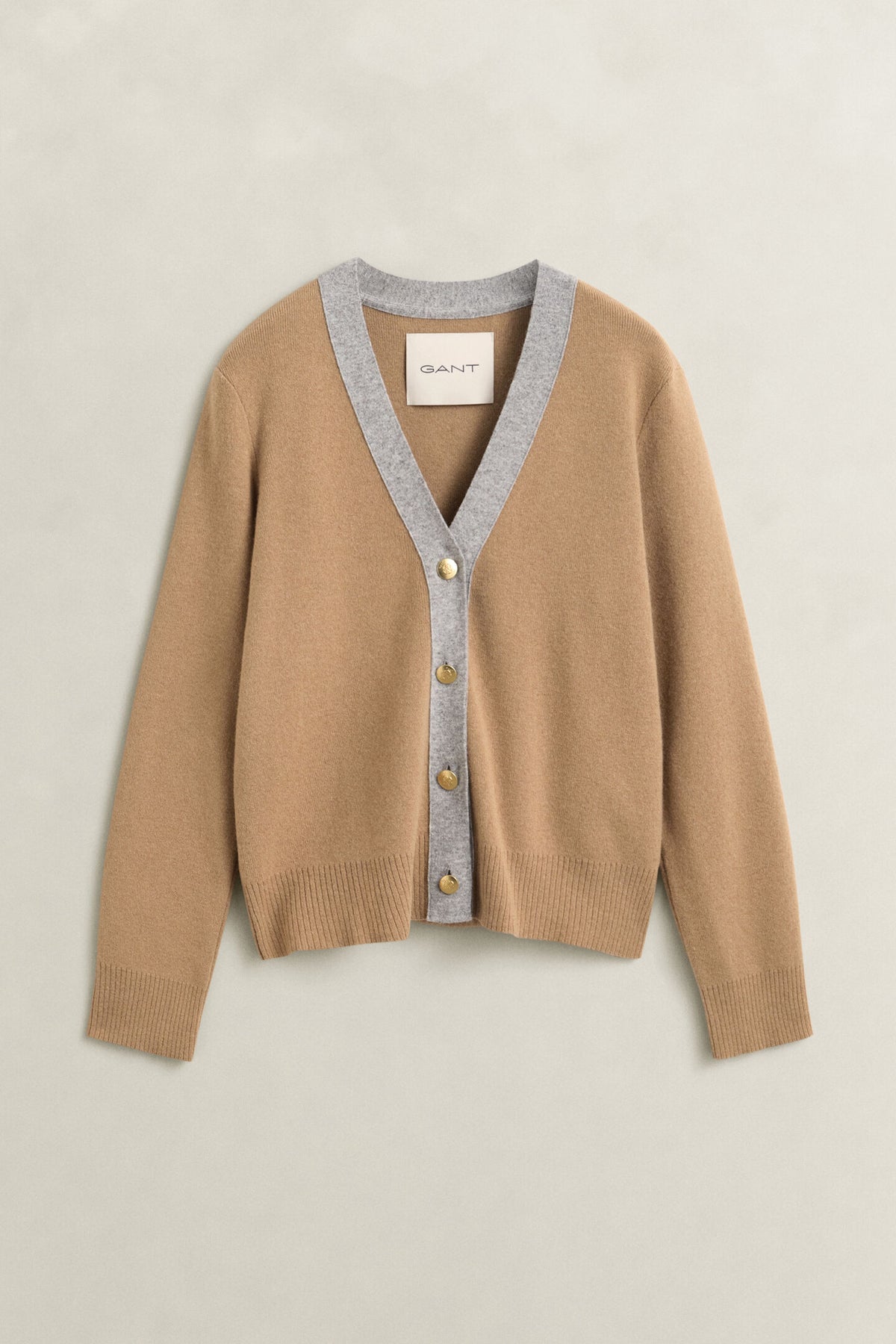 Contrast Colour V-Neck Cardigan