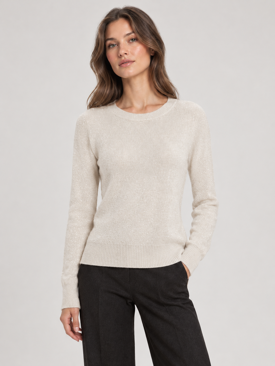 Cream Slight Sparkle Knit