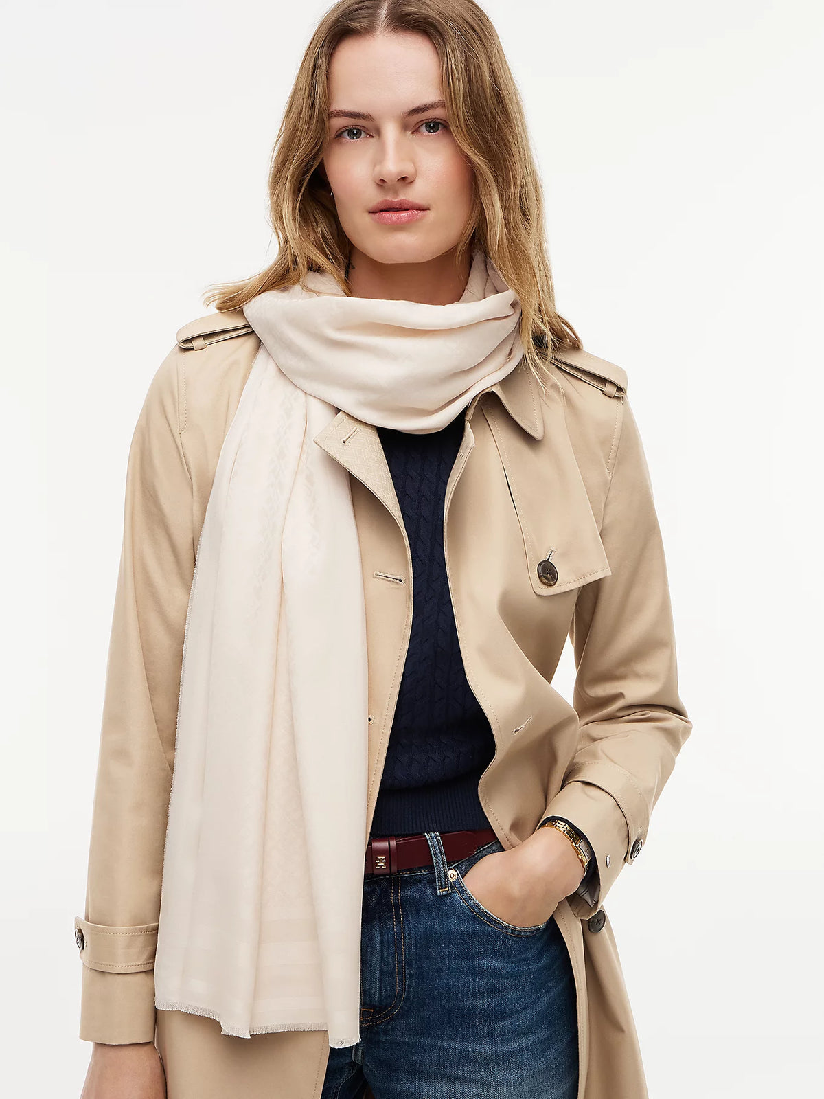 Tonal TH Sugarcane Monogram Scarf