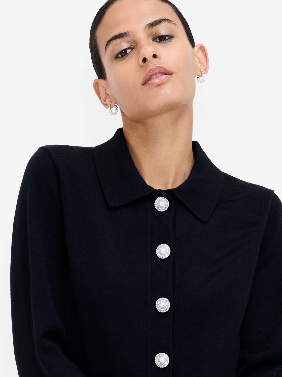 Ellaria Pearl Trim Detail Cardigan