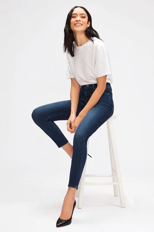 The High Waist Slim Illusion Luxe Rich Indigo Jeans – LoLo+Co Boutique