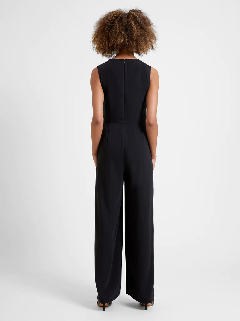 The Marylebone Lace V-Neck Black Jumpsuit