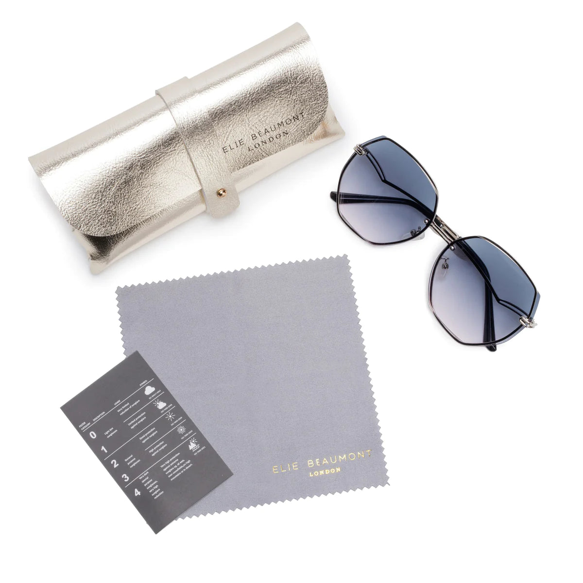 Palma Blue and Silver Lensed Sunglasses