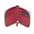 Zipper Purse Powder Blue and Wine