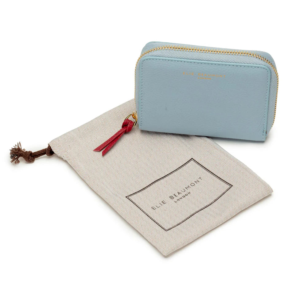 Zipper Purse Powder Blue and Wine