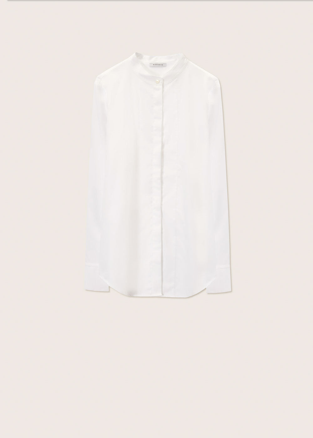 White Collarless Shirt