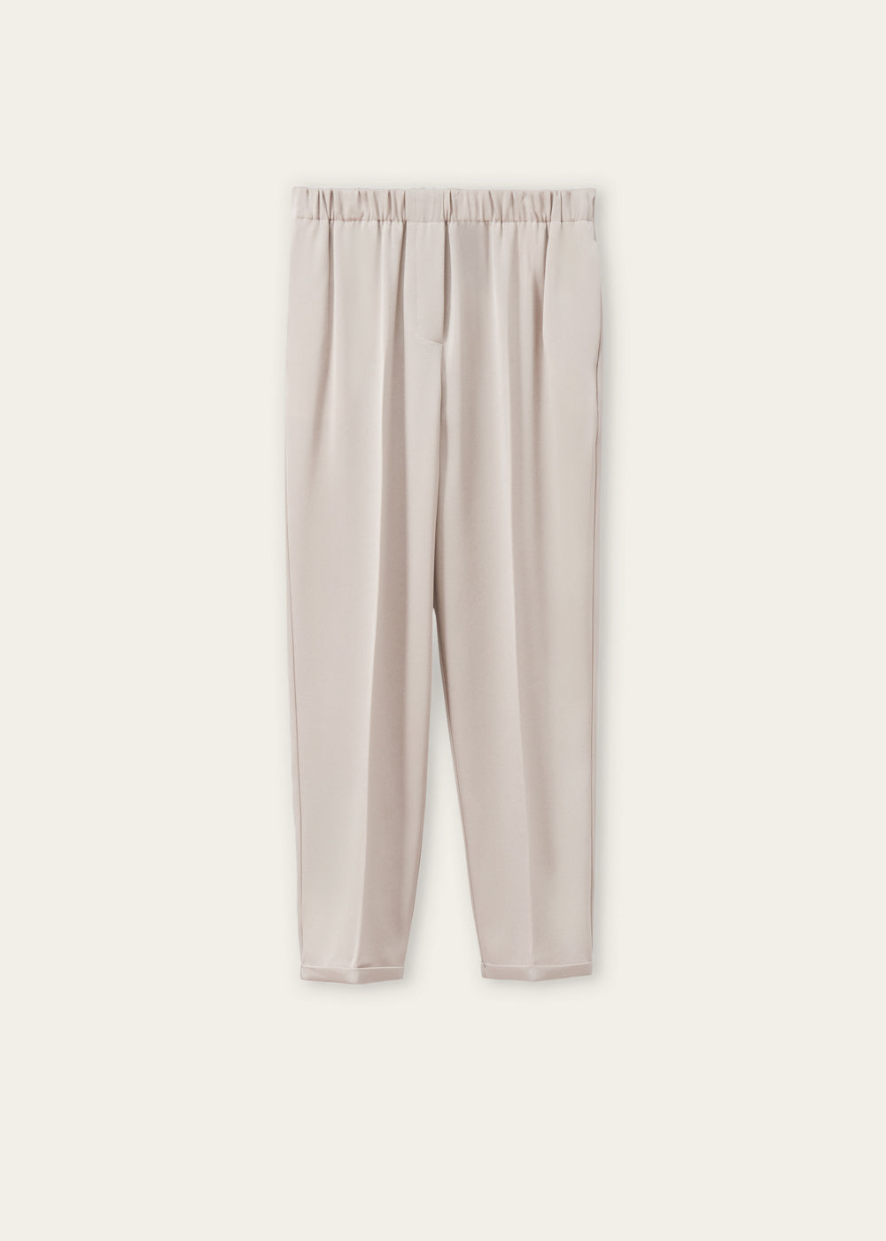 Elasticated Cuffed Capri Trousers