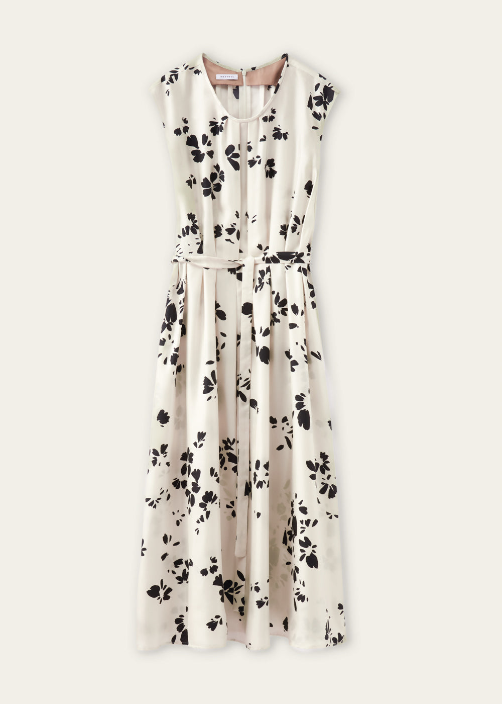 Round Neck Sleeveless Floral Dress