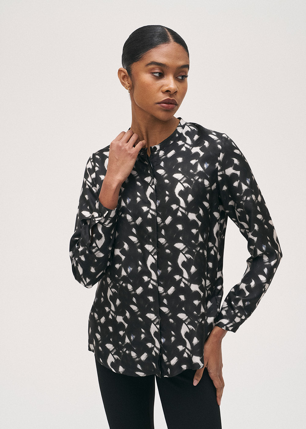 Black and White Pattern Blouse